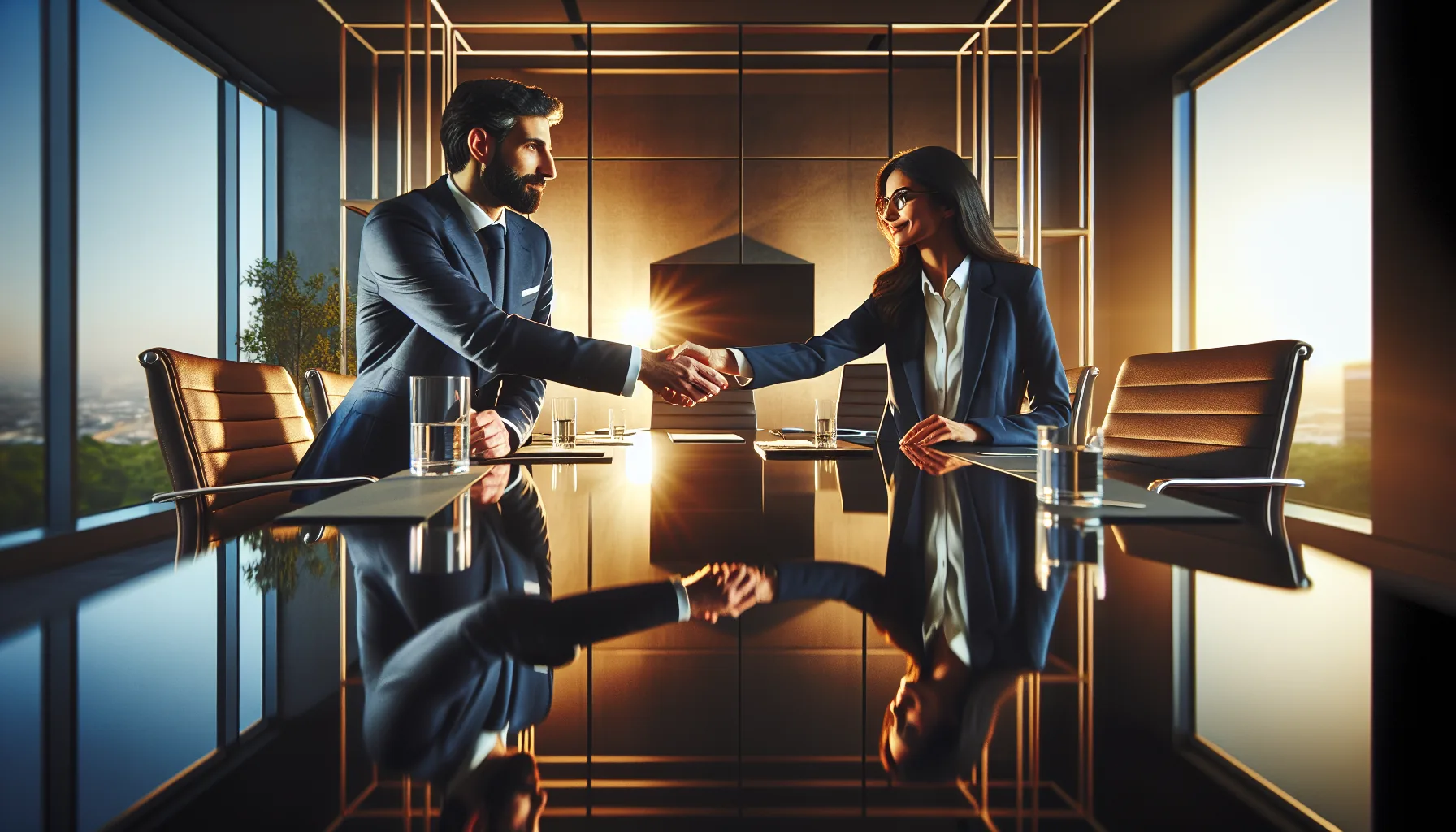 Professional services executive reviewing vendor checklist on tablet in modern office