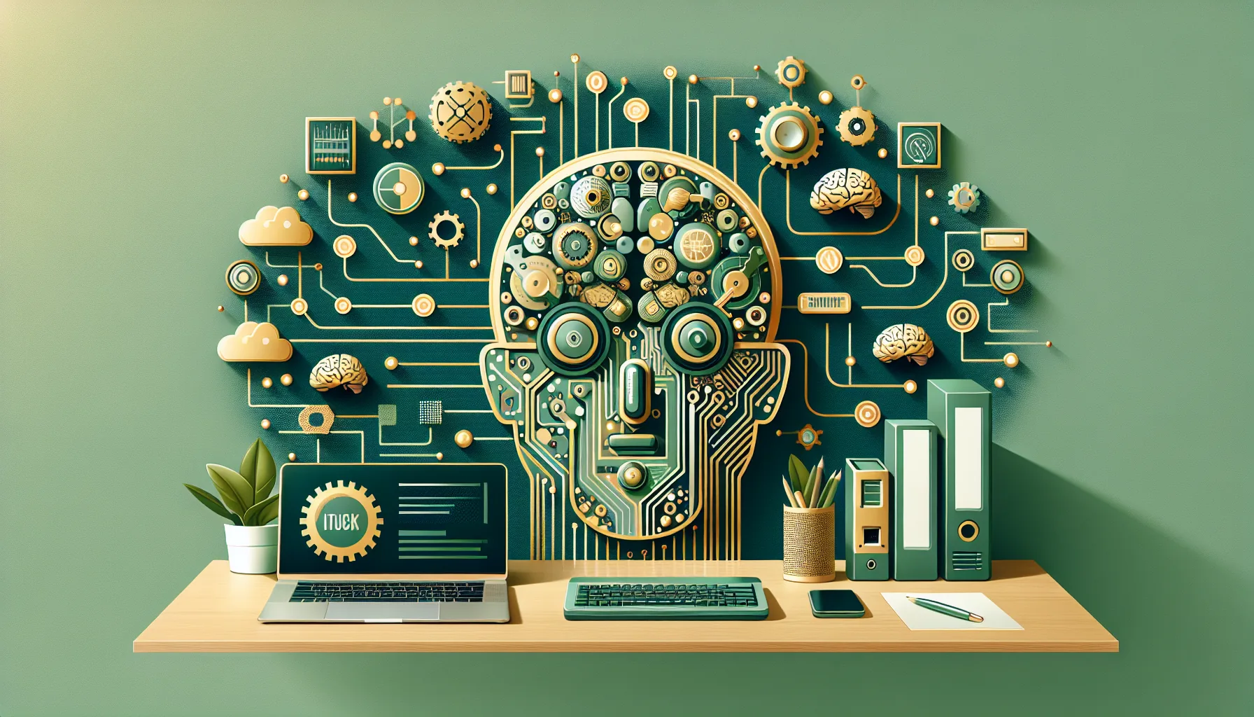 Employee typing sensitive data into AI chatbot interface with data leaking into cloud