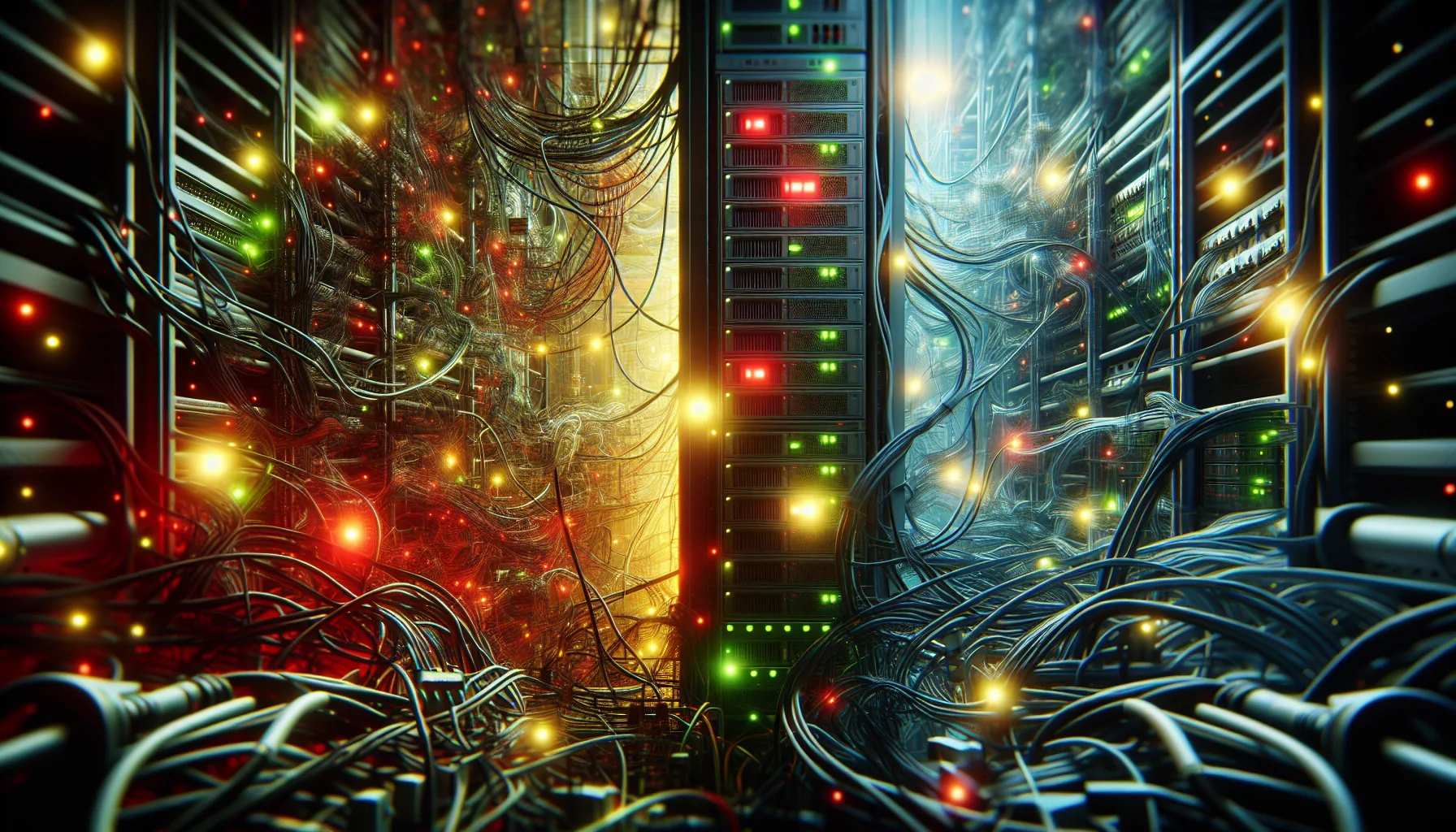 Split illustration contrasting proactive managed IT monitoring with emergency break-fix repair call
