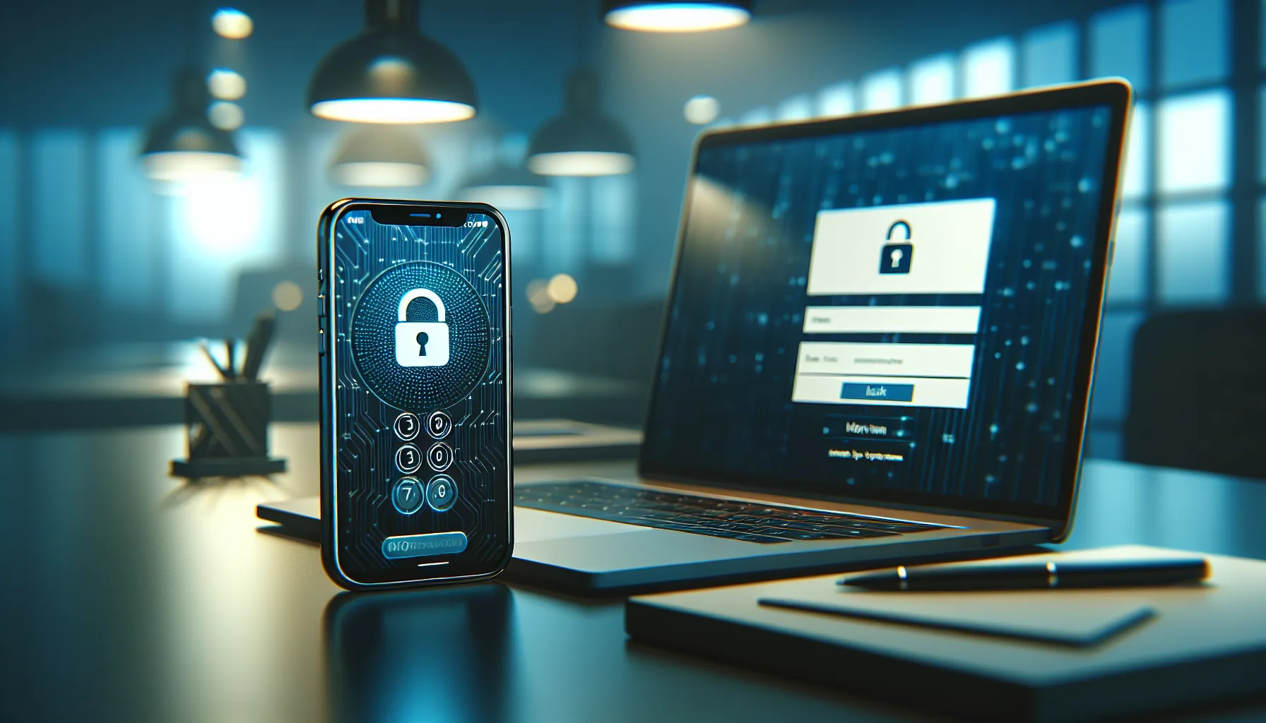 User unlocking an account with a password, phone code, and fingerprint in sequence