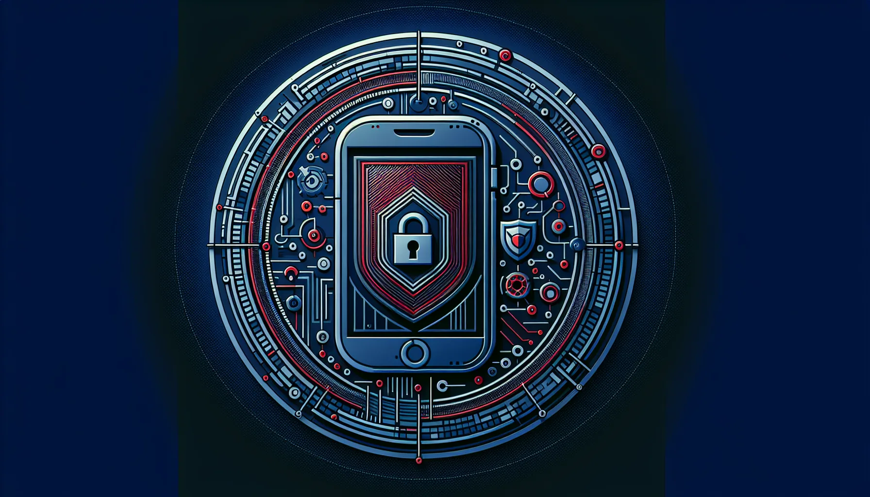 Smartphone emitting a location signal being intercepted by a shadowy figure nearby